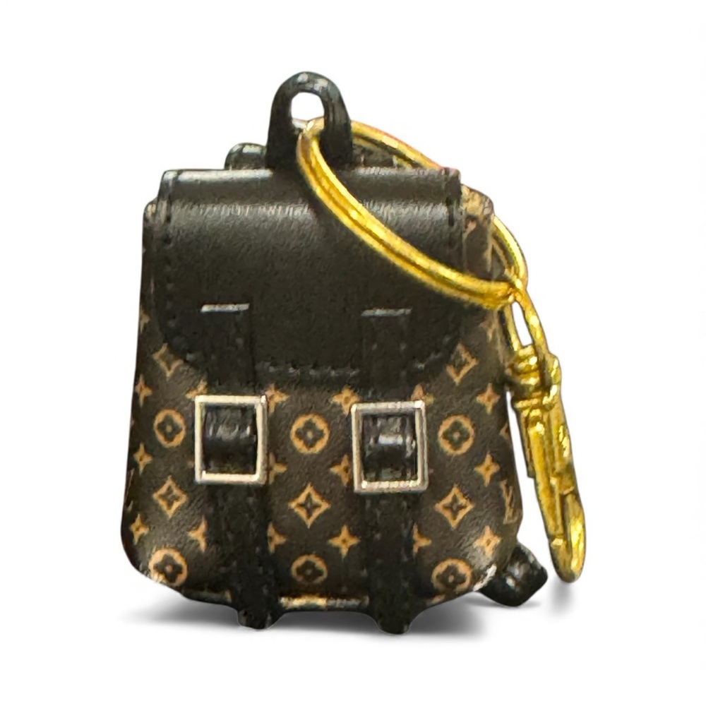 Miniature Monogram Backpack Keychain Bag Charm Labubu Accessory